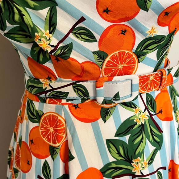 Orange Blossom Swing Dress by ModCloth x Collectif - Picture 3 of 4